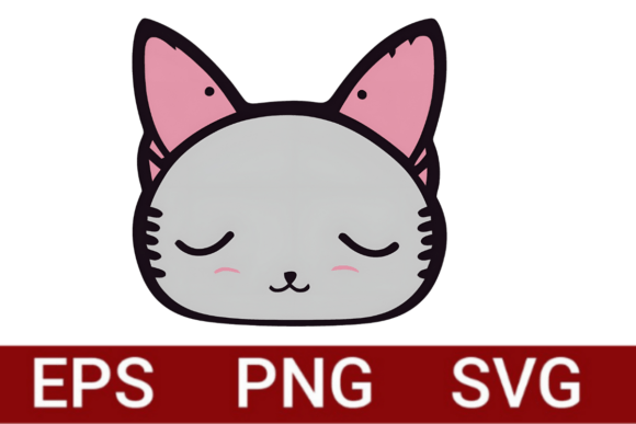 Adorable Sleeping Cat Face Illustration Review