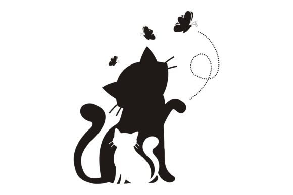 Cat and Butterfly Vector Review for Embroidery Projects