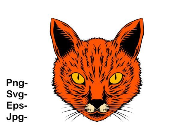 Cat Head for Tshirt Design Review