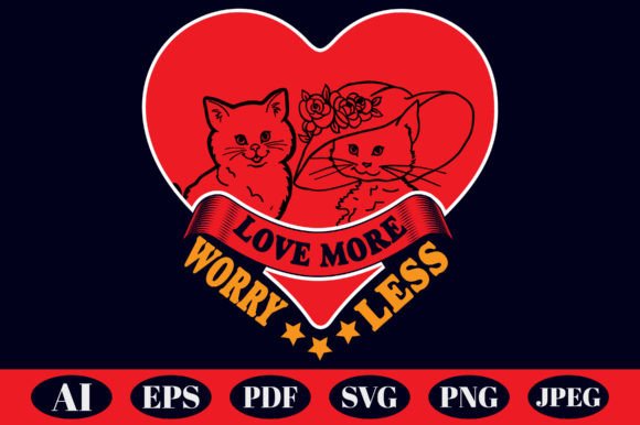 Love More Worry Less Cat Embroidery Design Review