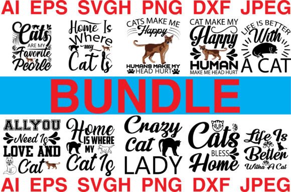 Printable Cat T-shirt Design Bundle Review